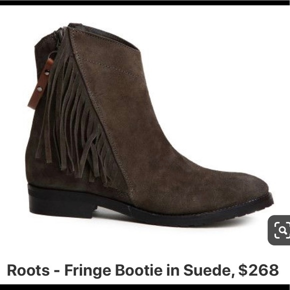 Roots Shoes - Roots suede booties with a fringe
